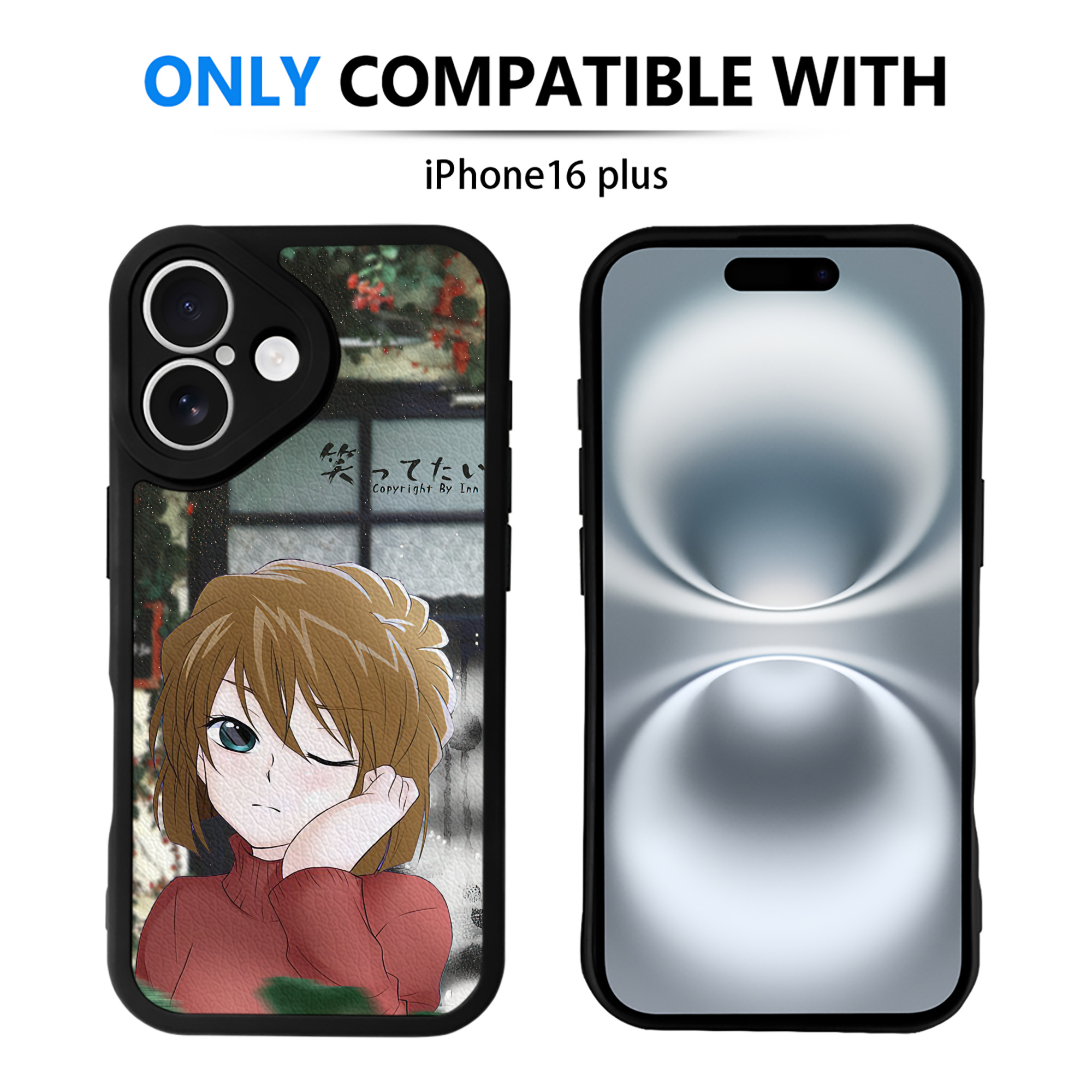 （画像用） 名探偵コナン Detective Conan 【iPhone 16シリーズ対応】シリコンスマホケース（レザー調） 材質：シリコン